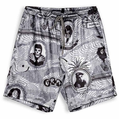къси,панталони,дамски,панталони,grimey,supastar,satin,shorts,black,white
