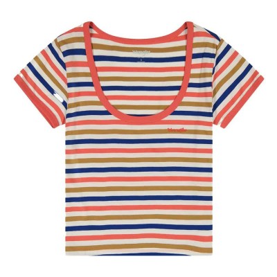 тениска,дамски,тениски,wrangler,112350310,scoop,neck,ringer,short,sleeve,t,shirt,vintage,white,(multicolor)