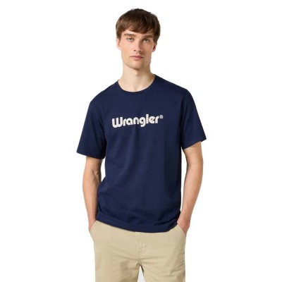 тениска,мъжки,тениски,wrangler,112350524,logo,short,sleeve,t,shirt,blue,(navy)