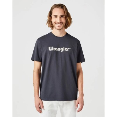тениска,мъжки,тениски,wrangler,112350526,logo,short,sleeve,t,shirt,blue,(black)