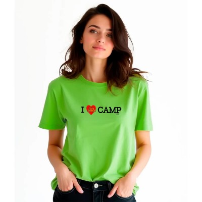 тениска,дамски,тениски,kruskis,i,love,camp,short,sleeve,t,shirt,green,(light,green)