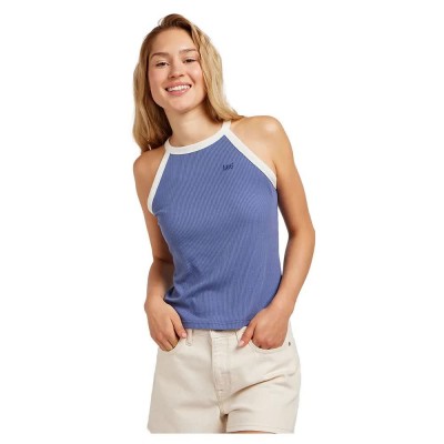 тениска,дамски,тениски,lee,cropped,halter,sleeveless,t,shirt,surf,blue,(purple)