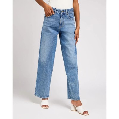 дънки,дамски,панталони,lee,rider,loose,fit,jeans,downpour,(blue)