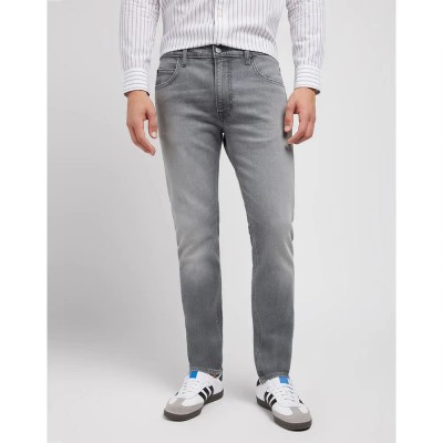 дънки,мъжки,панталони,lee,rider,slim,fit,jeans,worn,in,mid,grey,(grey)