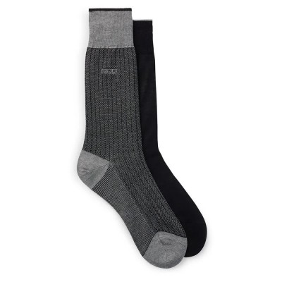 чорапи,мъжки,чорапи,boss,rs,mini,design,mc,socks,2,pairs,black,(black,grey)