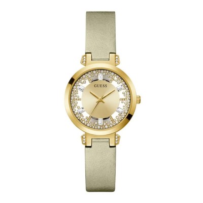 часовник,часовници,guess,crystal,clear,watch,golden