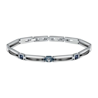 бижутерия,maserati,jm223atz,21,cm,bracelet,dark,blue,(silver)