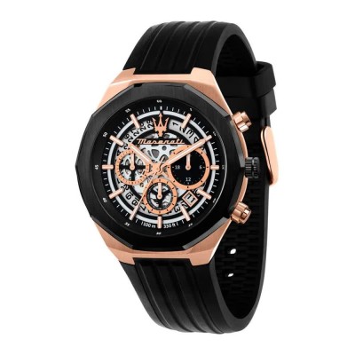 часовник,часовници,maserati,stile,45,mm,watch,brown