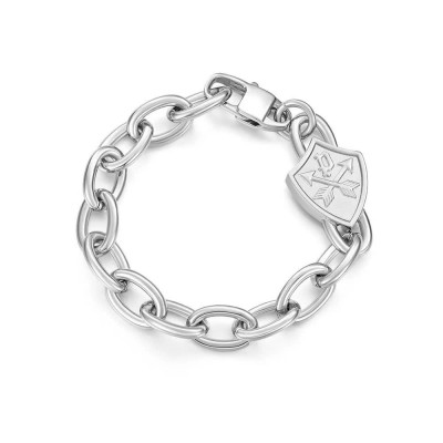 бижутерия,police,heritage,crest,bracelet,silver,(silver)