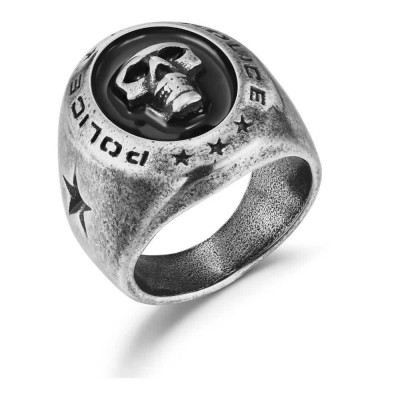 бижутерия,police,peagf221,2102,ring,silver,(black)