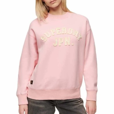 блуза,дамски,блузи,superdry,applique,athletic,loose,sweatshirt,romance,rose,pink,(pink)