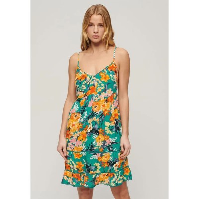 рокля,дамски,поли,и,рокли,superdry,beach,sleeveless,short,dress,multicolor,(bali,blue,anemone)