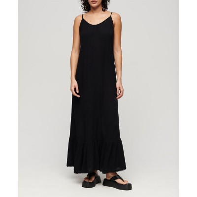 рокля,дамски,поли,и,рокли,superdry,beach,sleveless,long,dress,black