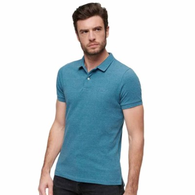 мъжки,блузи,с,яка,superdry,classic,pique,short,sleeve,polo,alaskan,blue,marl,(blue)