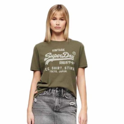 тениска,дамски,тениски,superdry,classic,vl,heritage,relaxd,short,sleeve,t,shirt,green,(khaki,marl)