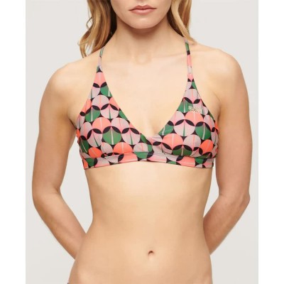дамски,бански,костюми,superdry,cross,backtriangle,bikini,top,orange,geo,(multicolor)