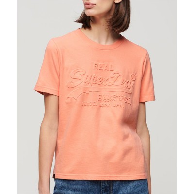 тениска,дамски,тениски,superdry,embossed,vl,relaxed,short,sleeve,t,shirt,orange