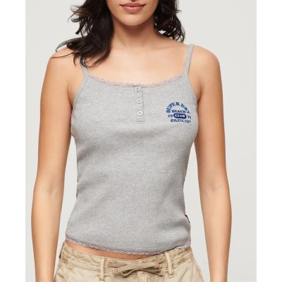 тениска,дамски,тениски,superdry,essential,button,down,sleeveless,t,shirt,grey,marl,(grey)