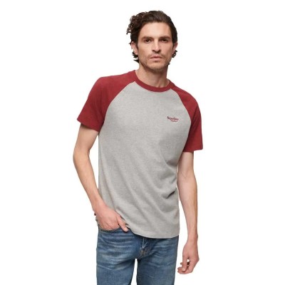 тениска,мъжки,тениски,дамски,тениски,superdry,essential,logo,baseball,short,sleeve,t,shirt,red,(grey,marl,vintage,red,marl)