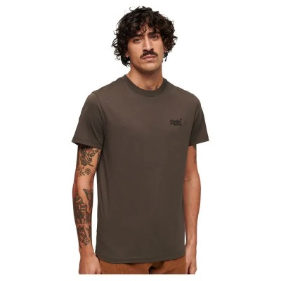 тениска,мъжки,тениски,superdry,essential,logo,embroidered,ub,short,sleeve,t,shirt,vintage,black,(brown)