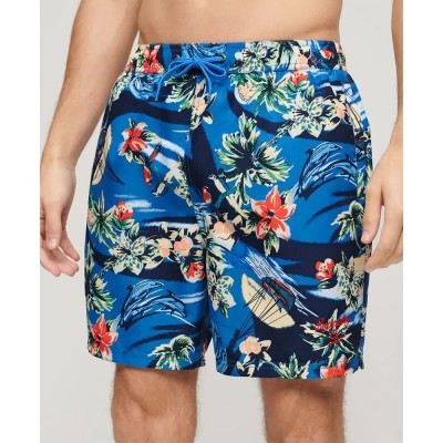 бански,гащета,мъжки,бански,костюми,superdry,hawaiian,print,17´´,swimming,shorts,dolphin,ocean,blue,(multicolor)