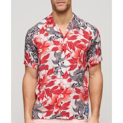риза,с,къс,ръкав,мъжки,ризи,superdry,hawaiian,resort,short,sleeve,shirt,karashishi,red,(multicolor)