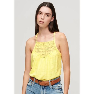 тениска,дамски,тениски,superdry,lace,beach,sleeveless,t,shirt,yellow