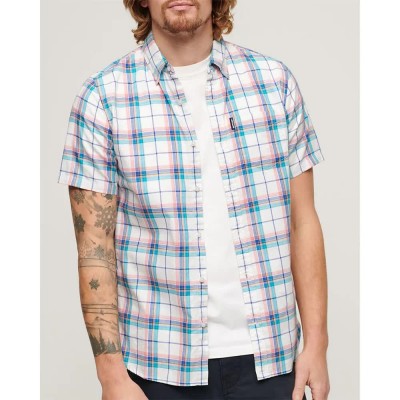 карирана,риза,мъжки,ризи,superdry,lightweight,check,long,sleeve,shirt,multicolor