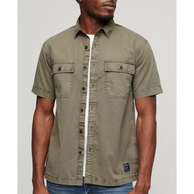 риза,с,къс,ръкав,мъжки,ризи,superdry,military,short,sleeve,shirt,beige