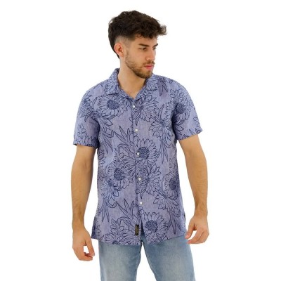 риза,с,къс,ръкав,мъжки,ризи,superdry,open,collar,print,short,sleeve,shirt,chrysanth,optic,outline,print,(blue)