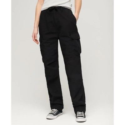 панталони,дамски,панталони,superdry,para,cargo,pants,black