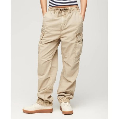 панталони,дамски,панталони,superdry,para,cargo,pants,stonewash,taupe,brown,(beige)