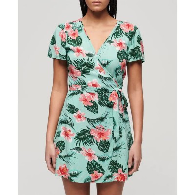 рокля,дамски,поли,и,рокли,superdry,printed,wrap,short,sleeve,short,dress,luna,rose,mint,(multicolor)