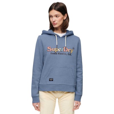 суичър,дамски,блузи,superdry,rainbow,logo,graphic,hoodie,blue