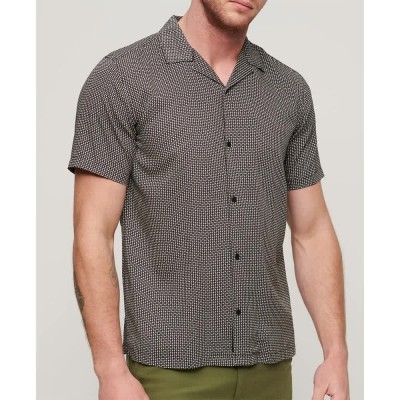 тениска,мъжки,тениски,superdry,revere,70s,short,sleeve,t,shirt,brown,(lucy,mono,print)