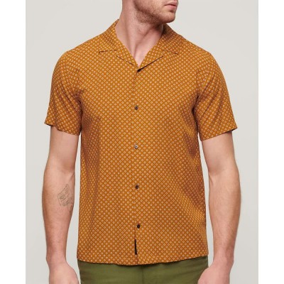 тениска,мъжки,тениски,superdry,revere,70s,short,sleeve,t,shirt,yellow,(mini,geo,tan,print)