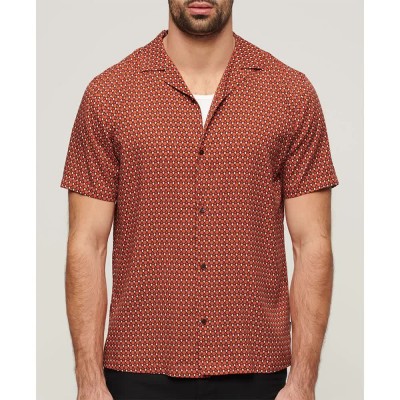 тениска,мъжки,тениски,superdry,revere,70s,short,sleeve,t,shirt,philomena,red,print,(orange)