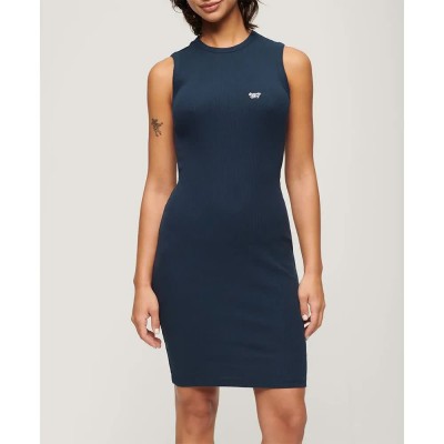 рокля,дамски,поли,и,рокли,superdry,rib,bodycon,sleeveless,short,dress,blue