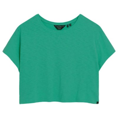 тениска,дамски,тениски,superdry,slouchy,cropped,short,sleeve,t,shirt,summer,green,(green)