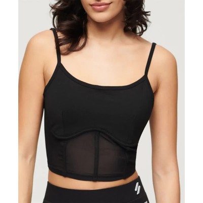 потник,дамски,топове,superdry,sport,tech,corset,sleeveless,top,black,(black)