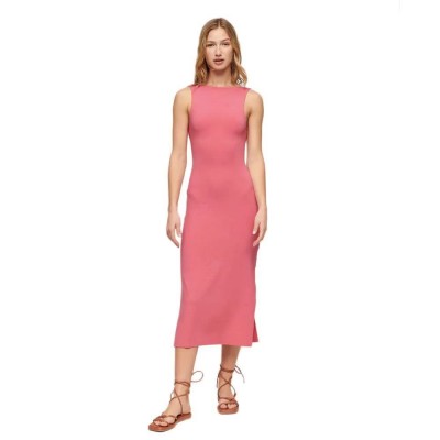 рокля,дамски,поли,и,рокли,superdry,twist,back,sleeveless,midi,dress,desert,rose,pink,(pink)