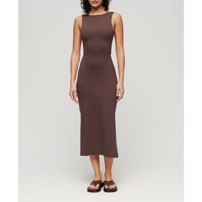 рокля,дамски,поли,и,рокли,superdry,twist,back,sleeveless,midi,dress,brown,(puce,brown)