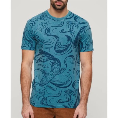 тениска,мъжки,тениски,superdry,vintage,overdye,printed,short,sleeve,t,shirt,quayside,blue,(blue)