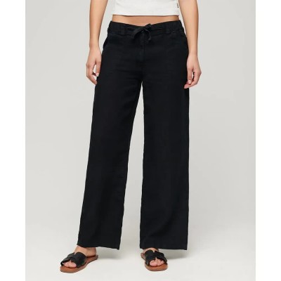 панталони,дамски,панталони,superdry,w7011006a,pants,black,(black)