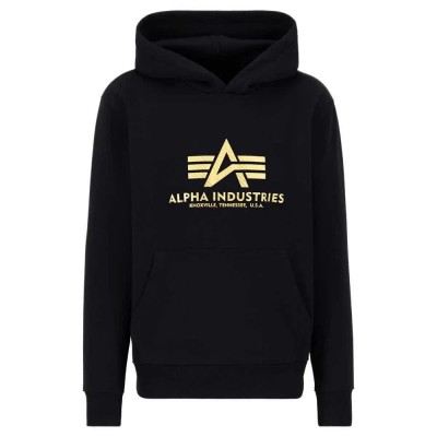 суичър,мъжки,пуловери,alpha,industries,basic,carbon,hoodie,black,(black,gold)