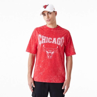 тениска,мъжки,тениски,new,era,nba,washed,chicago,bulls,t,shirt,red