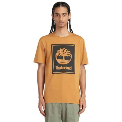 тениска,мъжки,тениски,timberland,stack,logo,short,sleeve,t,shirt,brown,(wheat,boot,black)