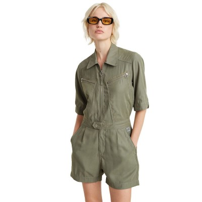 гащеризон,дамски,гащеризони,g,star,zip,playsuitleeve,romper,green
