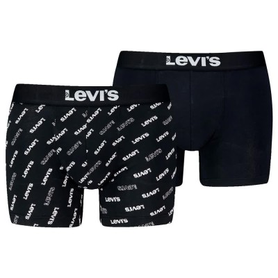 боксерки,мъжко,бельо,levi´s,®,logo,organic,co,boxers,2,units,black,white,(multicolor)