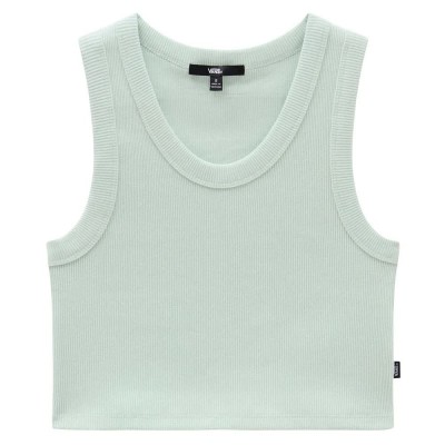 тениска,дамски,топове,vans,drew,rib,sleeveless,t,shirt,pale,aqua,(green)